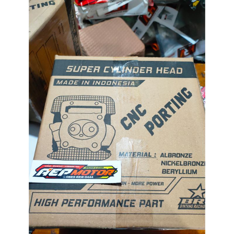 HeadBRT Albronze Porting CNC KLX/CRF klep 34/29 31/25