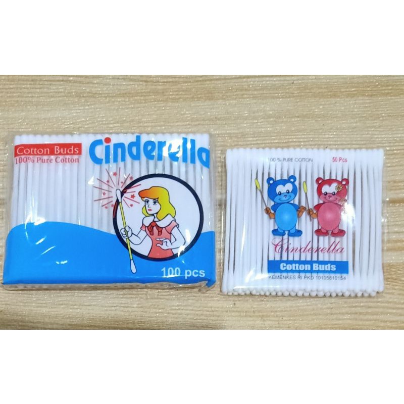 cotton Bud Cinderella|dewasa isi 100 pc| bayi isi 50 pc