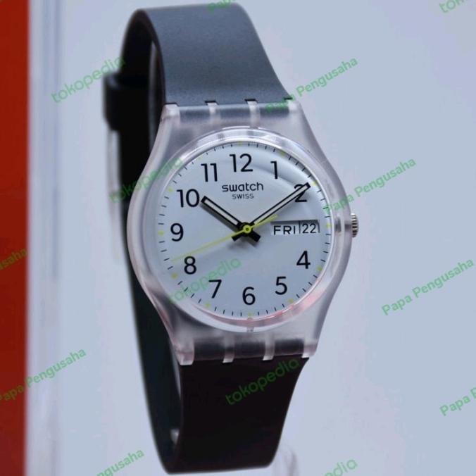 Jam Tangan Wanita Swatch GE726 Rinse RepeatBlack Original Gransi Resmi barang ada