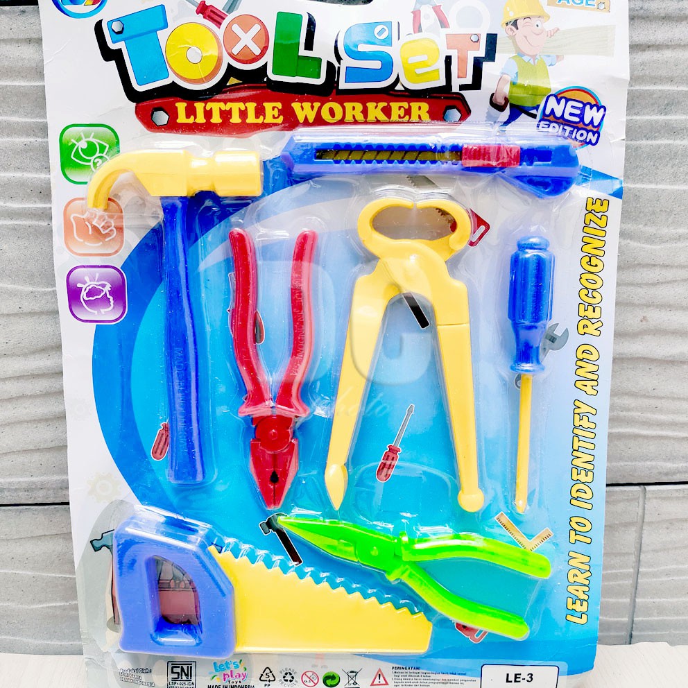 Tool Set Little Worker Mainan Perkakas Tukang Alat Pertukangan