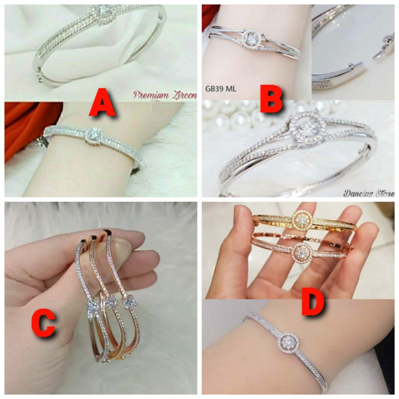 GELANG TANGAN TITANIUM SEMI BERLIAN