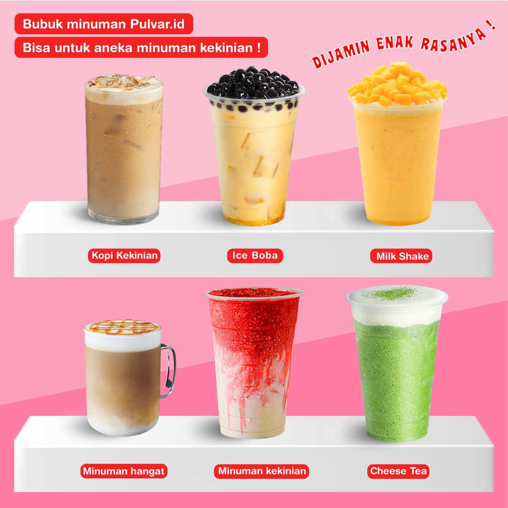 BUBUK MINUMAN RASA / SERBUK MINUMAN RASA / BUBUK MINUMAN KEKINIAN / BUBUK MINUMAN RASA 250 GR