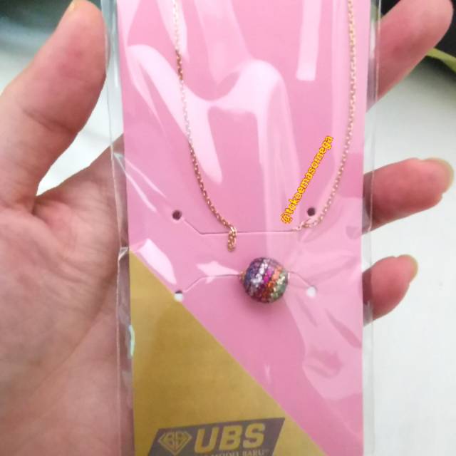 Kalung rainbow bola bisa pendek sampai panjang Millie Molly UBS kadar 375