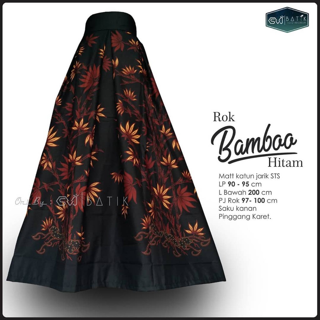 Rok Batik original Pekalongan garansi harga termurah Rok Batik Modern klok Bawahan Batik Ori By SVJ-rok Bamboo