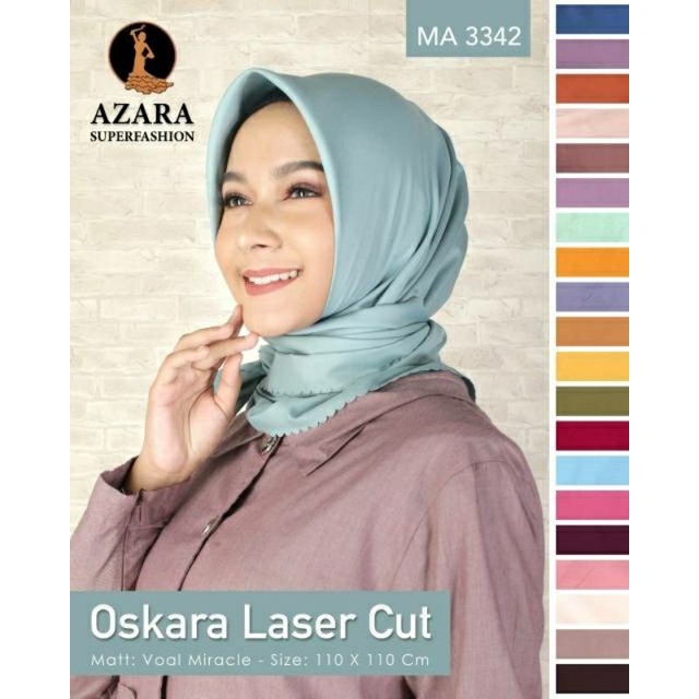 Hijab Voal Segiempat Oskara Laser Cut Azara