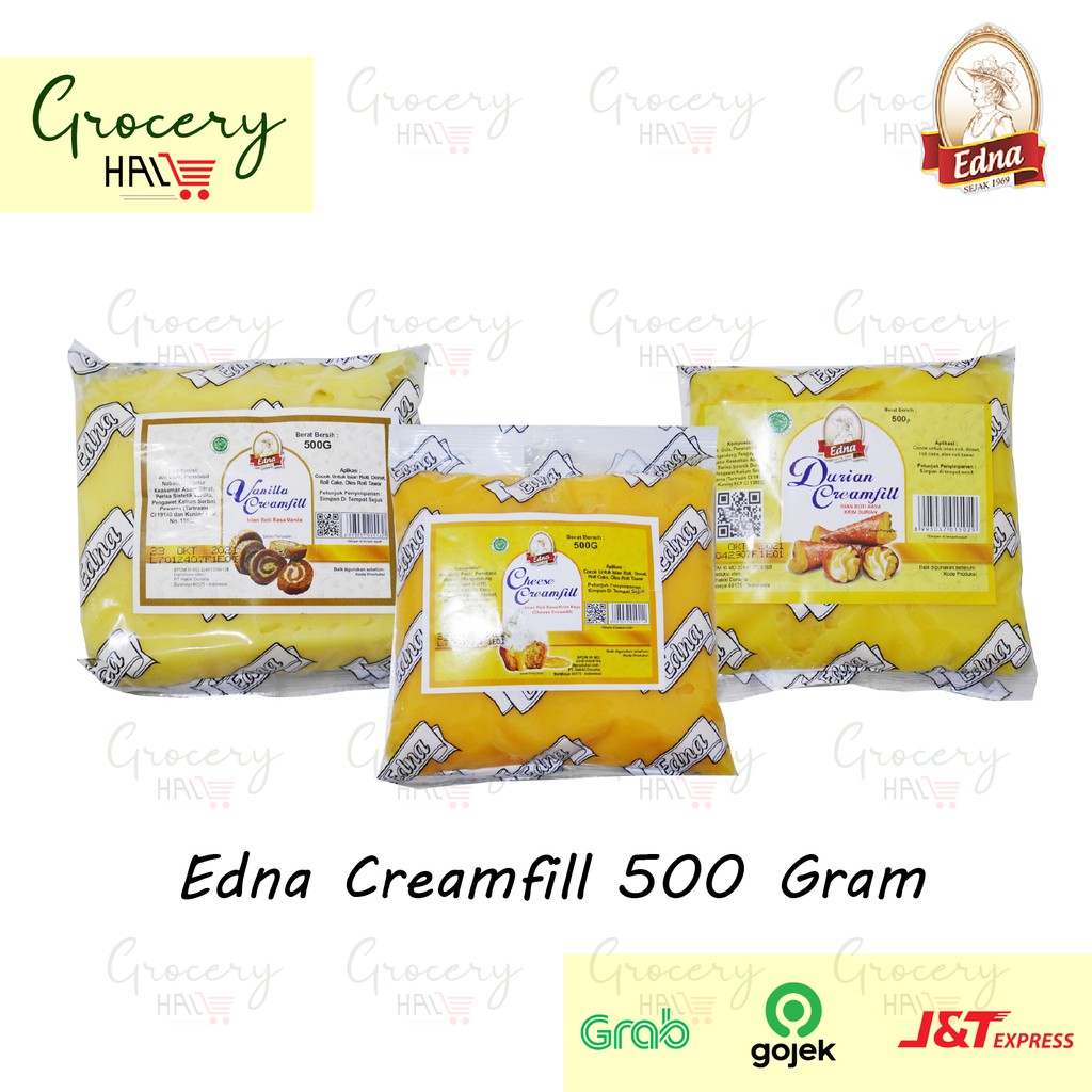 

EDNA CREAMFILL 500 GRAM VANILLA / CHEESE / DURIAN ( FILLING / ISIAN KUE )