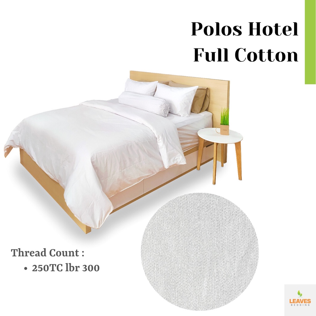 Bahan Kain Sprei Full Cotton Polos Putih 250TC Lebar 3MTR