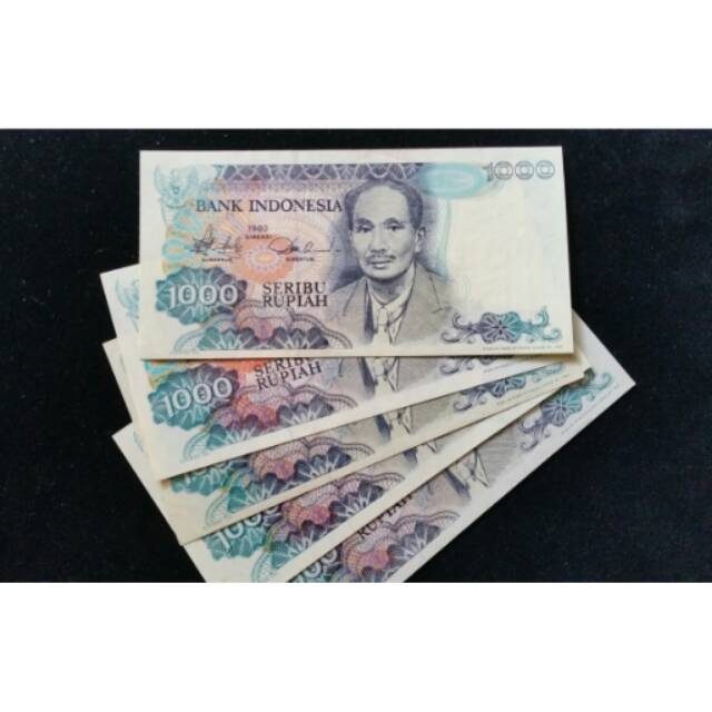Uang kuno Rp 1000 rupiah tahun 1980 Soetomo mahar nikah seserahan souvenir pernikahan jadul lama