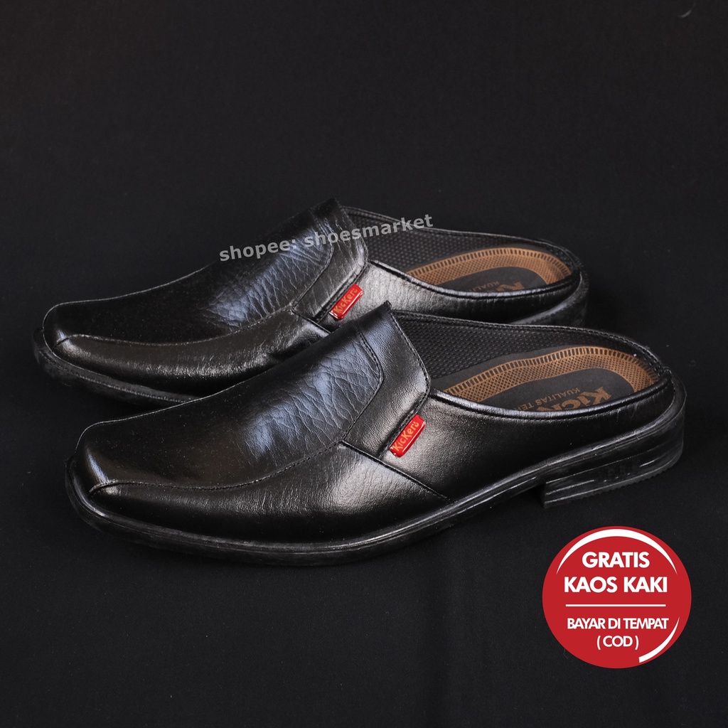Sepatu Sendal Pria Slop Bustong Cowok Casual Santai Formal Kerja