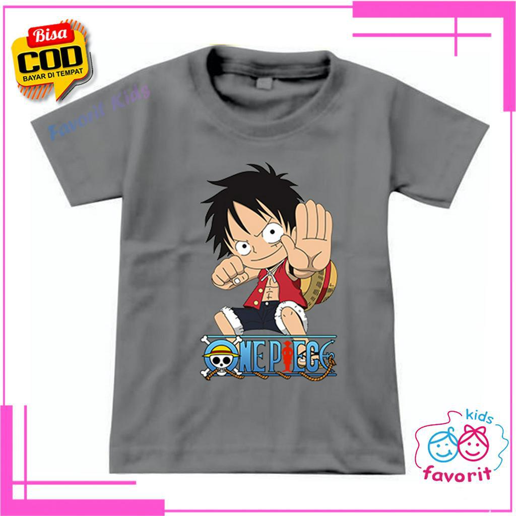 KAOS ANAK LAKI LAKI MOTIF ONEPIECK KAOS ANAK ANAK GAMBAR KARTUN