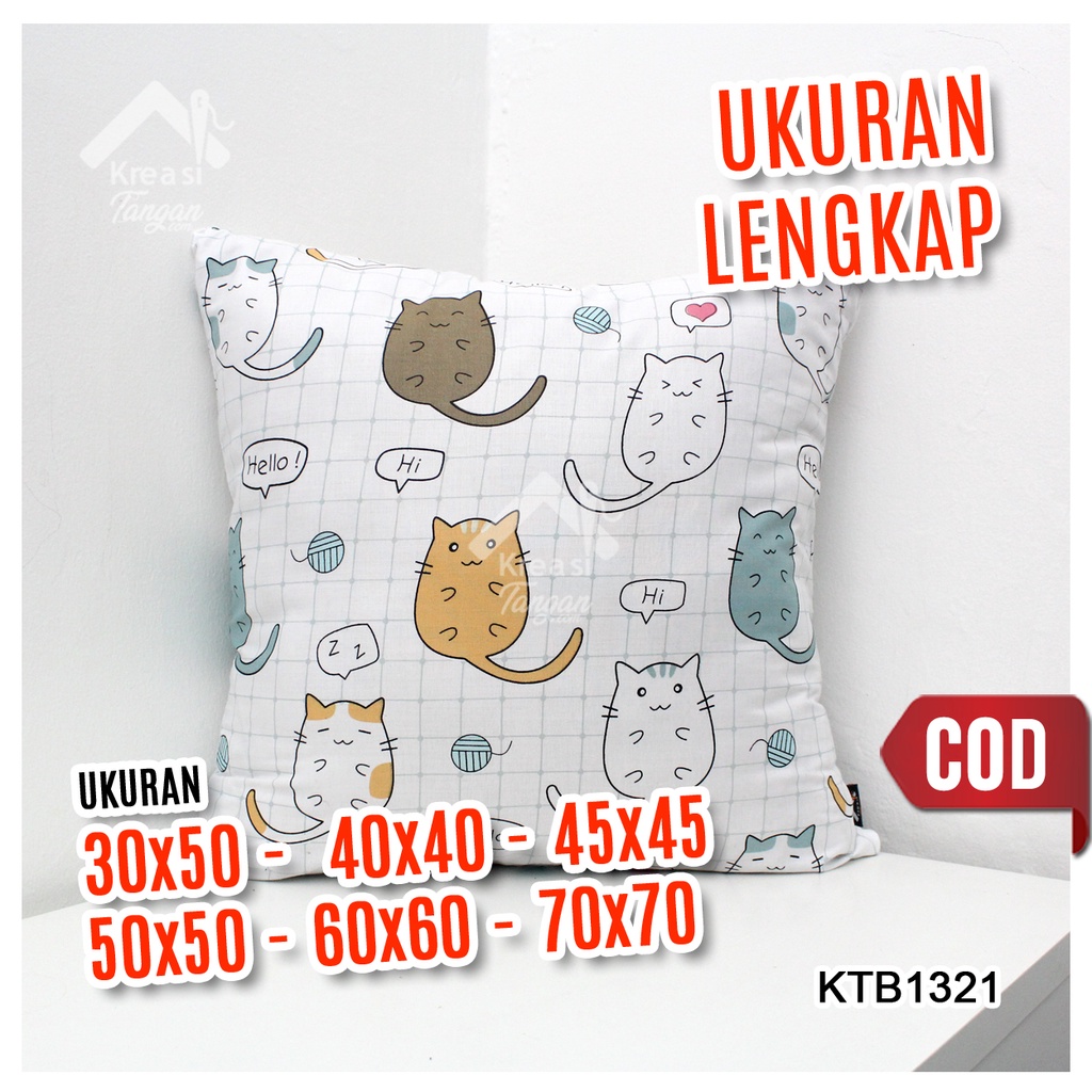 Sarung Bantal Sofa Ukuran 30x50, 40x40, 45x45, 50x50, 60x60, 70x70 KTB1321