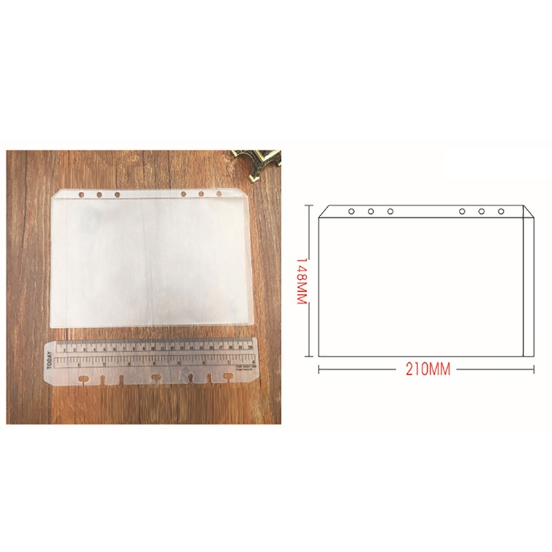 (LUCKID) 5pcs Kantong Binder Ukuran A5 A6 A7 Untuk Notebook