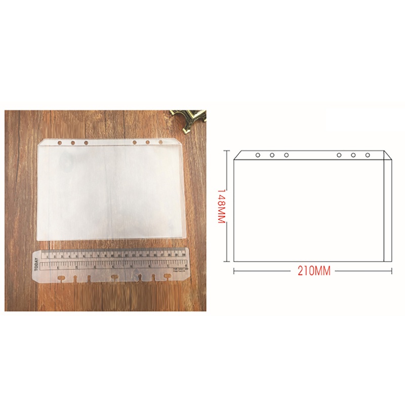 (LUCKID) 5pcs Kantong Binder Ukuran A5 A6 A7 Untuk Notebook