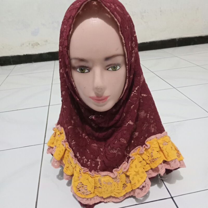 Hijab instan qiqo brokat