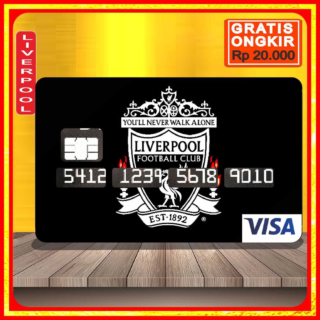 Garskin Stiker Kartu atm Card Bca Bri Liverpool