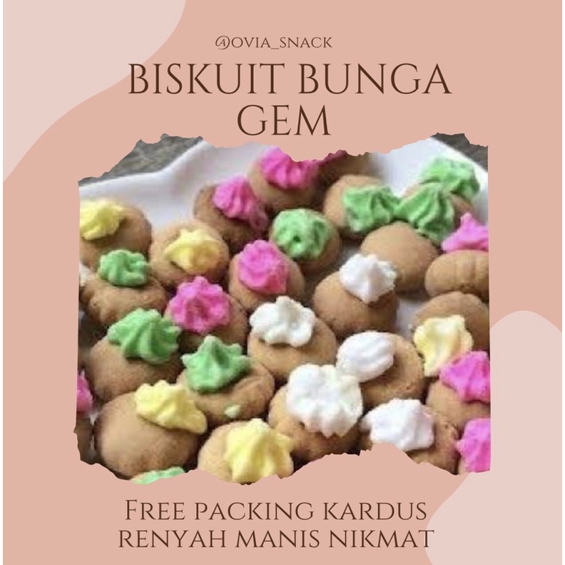 

BISKUIT BUNGA GEM 250gr /BUNGA GEM KILOAN / CEMILAN KILOAN