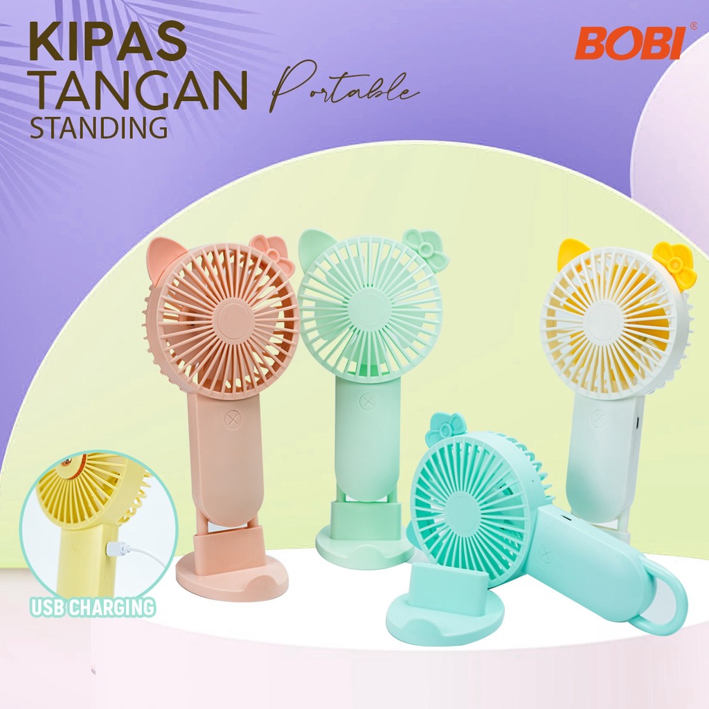 Kipas Angin Tangan Standing  Kode SQ2247  Portable - Kipas Angin Genggam USB Portable Mini Fan - Warna Random