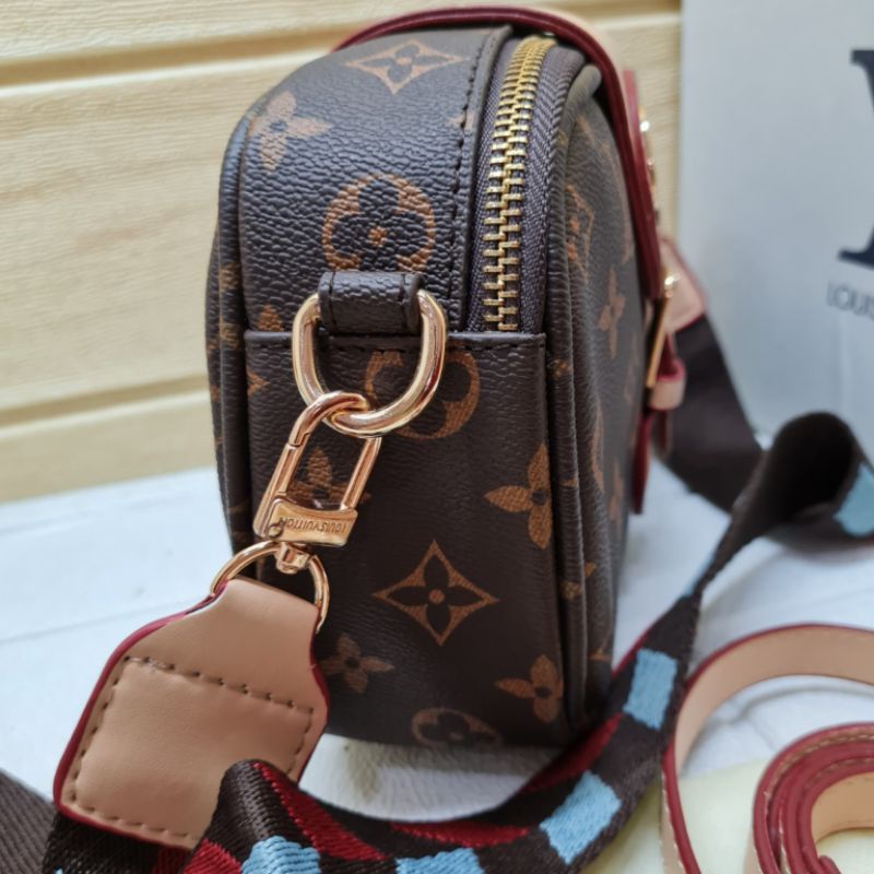 Tas lv import / tas lv wanita 2 tali / tas selempang lv uk 22x14x7