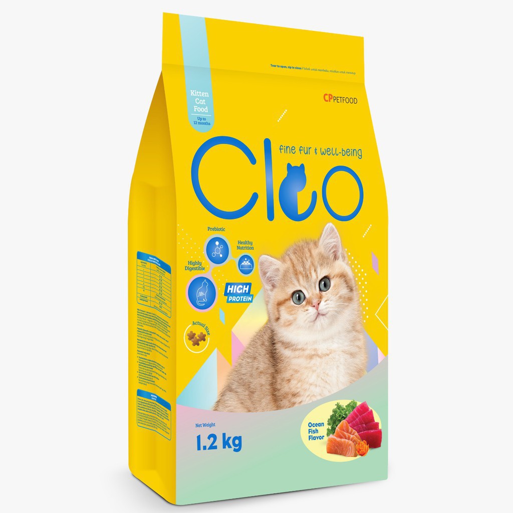 MAKANAN KUCING CLEO KITTEN OCEAN FISH 1.2KG