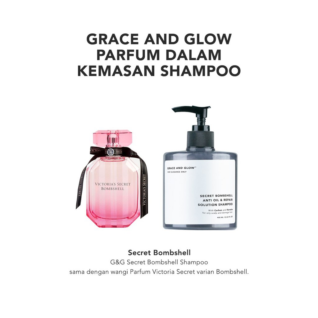 [NEW] Grace and Glow Secret Bombshell Anti Oil and Repair Solution Shampoo / Rambut berminyak