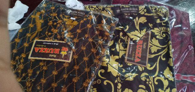 Ruzza Batik Anak Ukuran 0-15 Tahun Kemeja Motif Sekar Jagad Sogan Coklat Baju Laki-laki