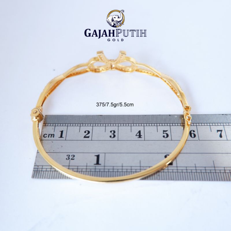 7,5gr Gelang Model Permata Emas Asli Kadar 375 kodeN27555