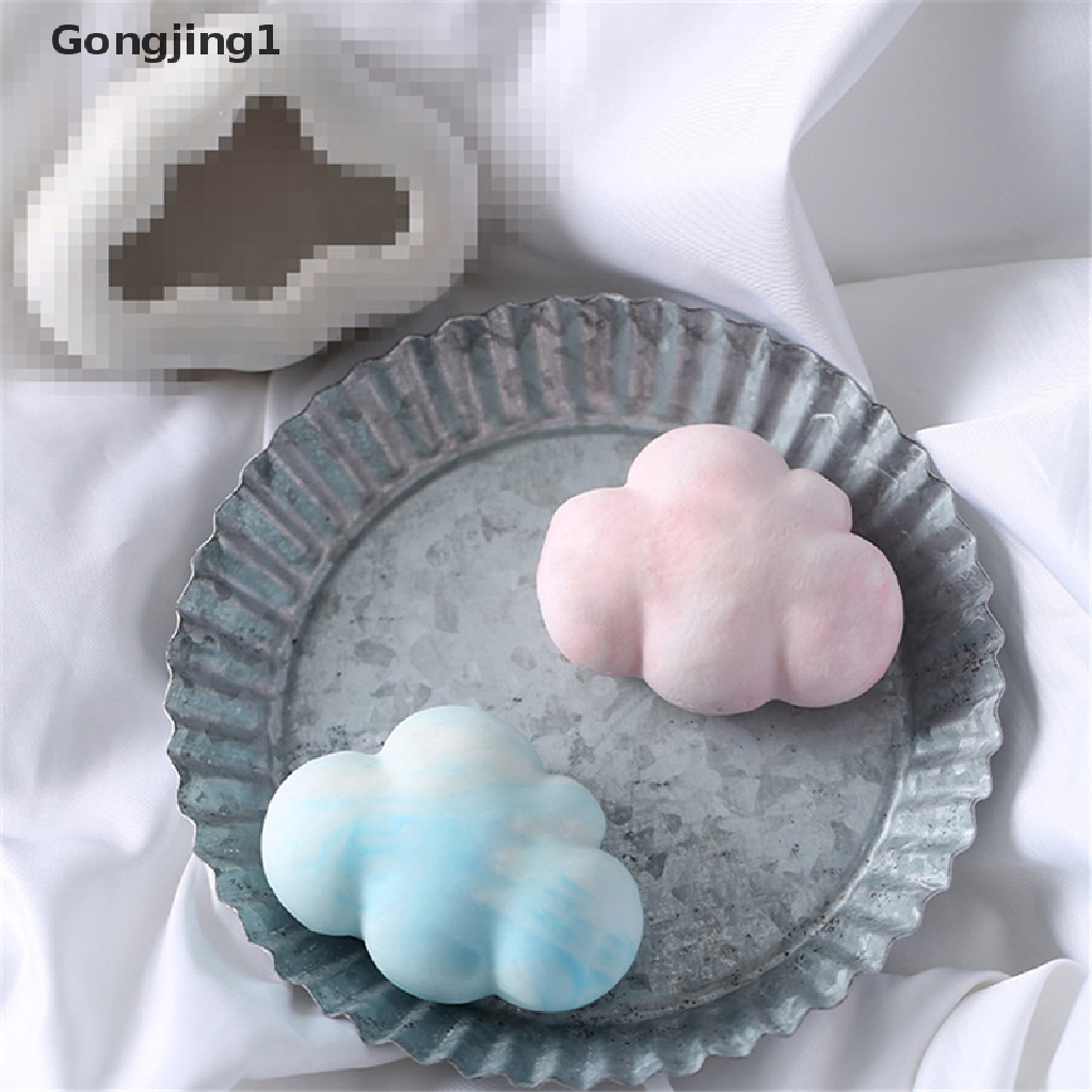 Gongjing1 Cetakan Coklat / Mousse / Puding / Permen Bentuk Awan 3D Bahan Silikon