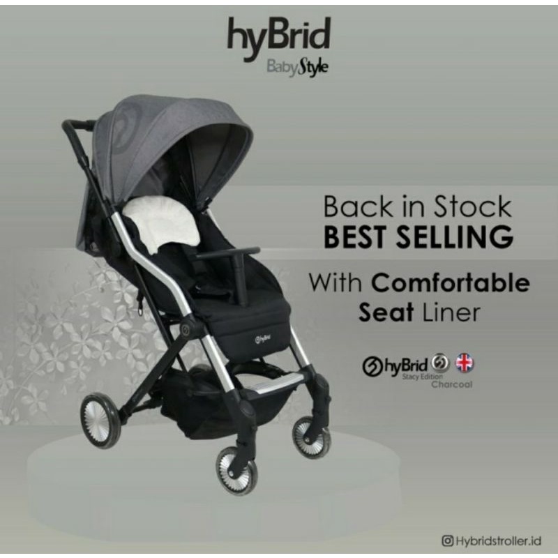 Hybrid Cabi Stacy Charcoal Stroller / Kereta Dorong Bayi Cabin Size