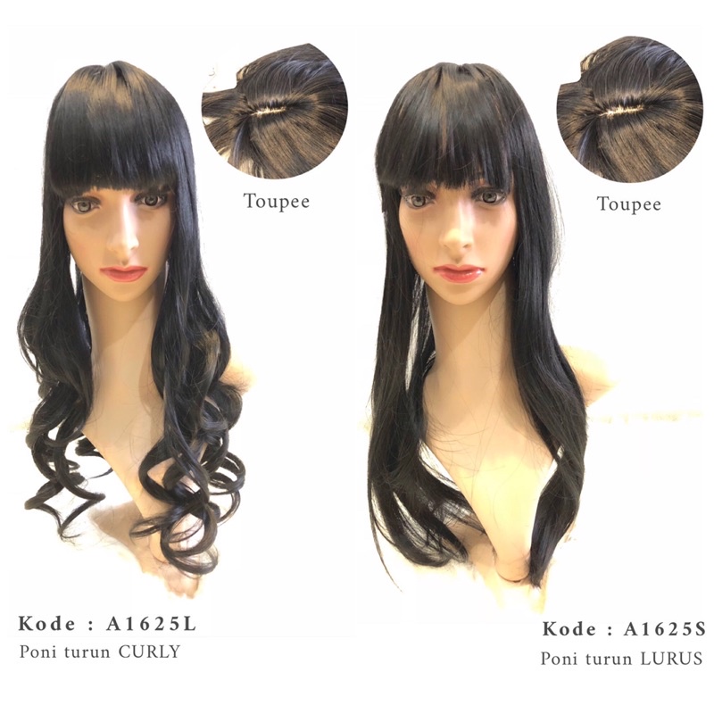 toupee fiber penutup botak top cover korea BUKAN FULL WIG / hair top / hair topper A16 M1601