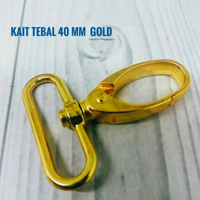 Besi Kait Pengait tas Tebal Gold 40MM