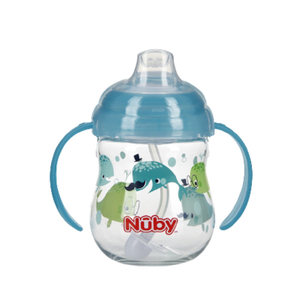 Nuby Tritan Spout Botol Minum Tritan Spout Aquawhale 270ml