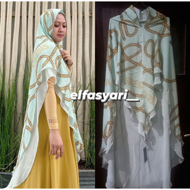 KHIMAR SISESA, SABIKA BLUSH GREEN