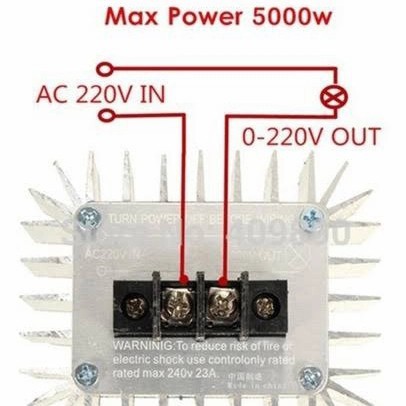 Dimmer 5000w dimer AC 220v 5000 Watt casing aluminium