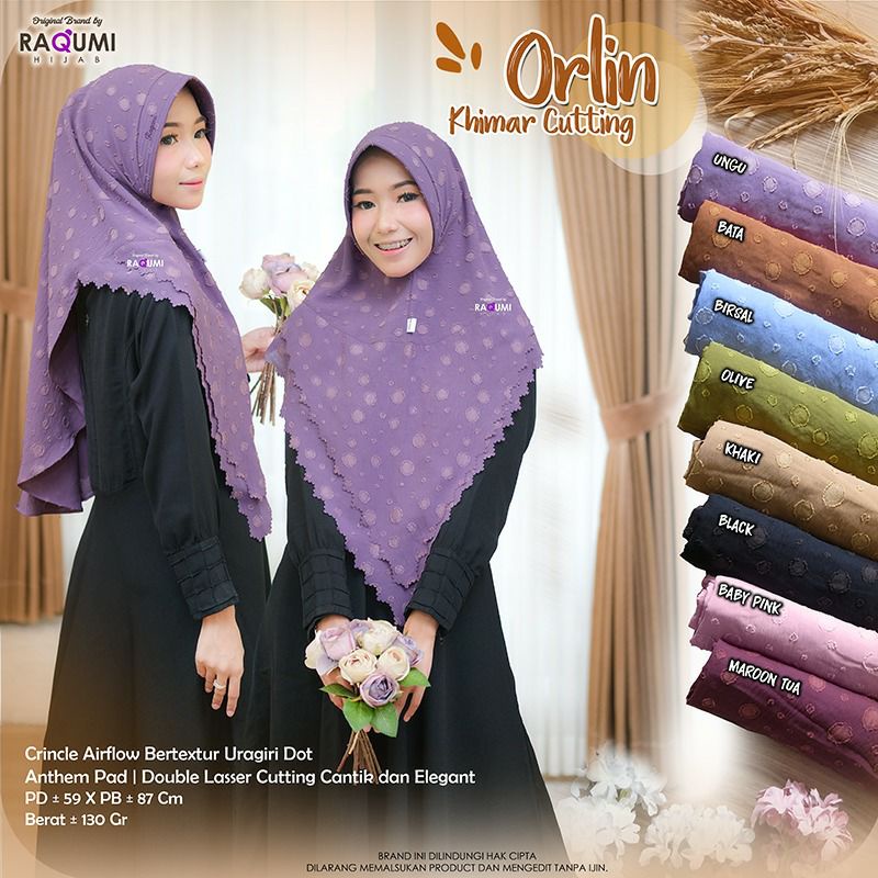 Jilbab Khimar Raqumi Orlin Khimar Cutting