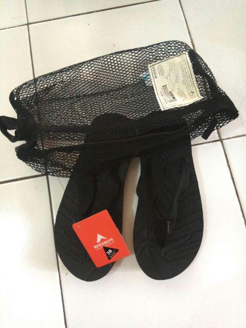  Eiger  Ugimba  Pinch  Strap  Sandal  Black Shopee Indonesia