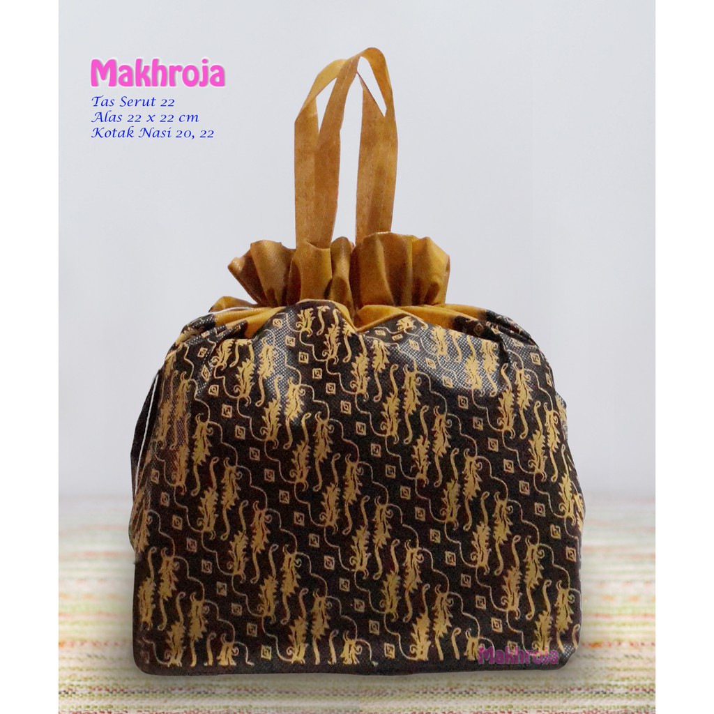 

Tas Hajatan Goodie Bag Serut 22 Batik Liris Mocca Hitam