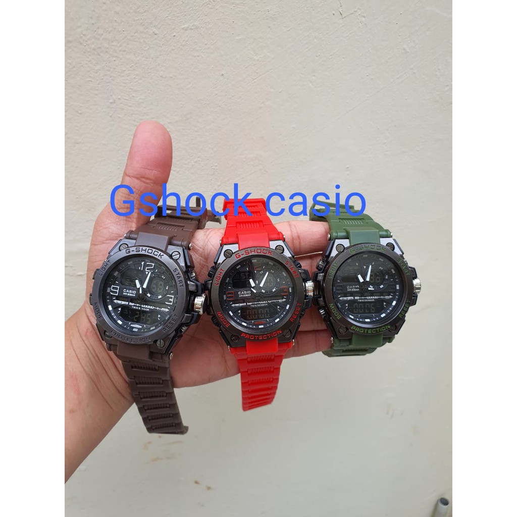 BISA COD !!!! JAM TANGAN PRIA G-SHOCK CASIO METAL RUBBER GST 8600 DUAL TIME / JAM TANGAN