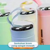 botol minum gelas kaca vacumm flask nice 400ml BPA FREE