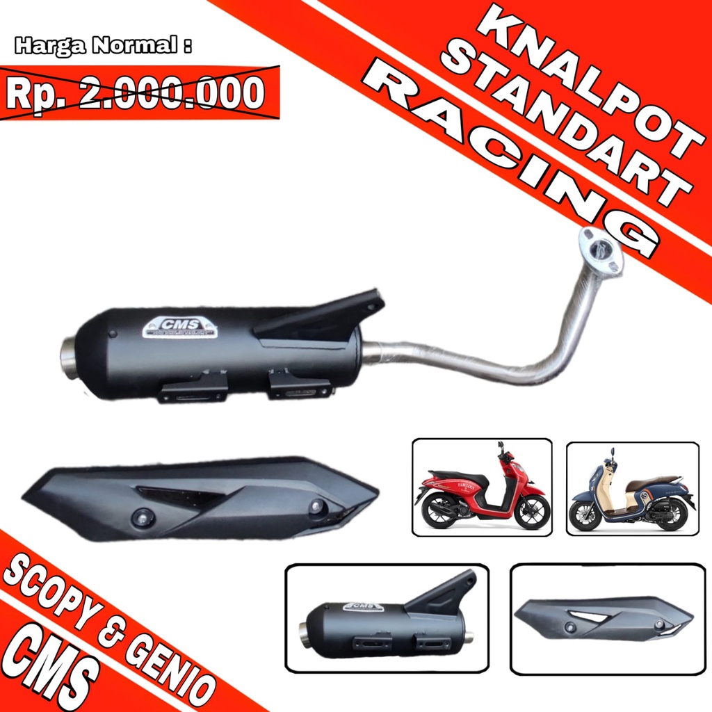 KNALPOT STD RACING CMS SCOOPY | KNALPOT CMS SCOOPY | KNALPOT STANDART RACING SCOOPY | KNALPOT GENIO 