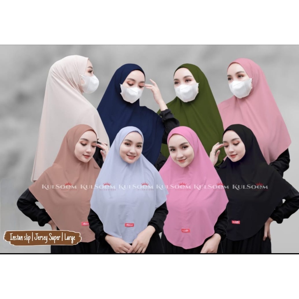 Hijab Instan Slip Masker Jersey Premium Ori Kulsoem