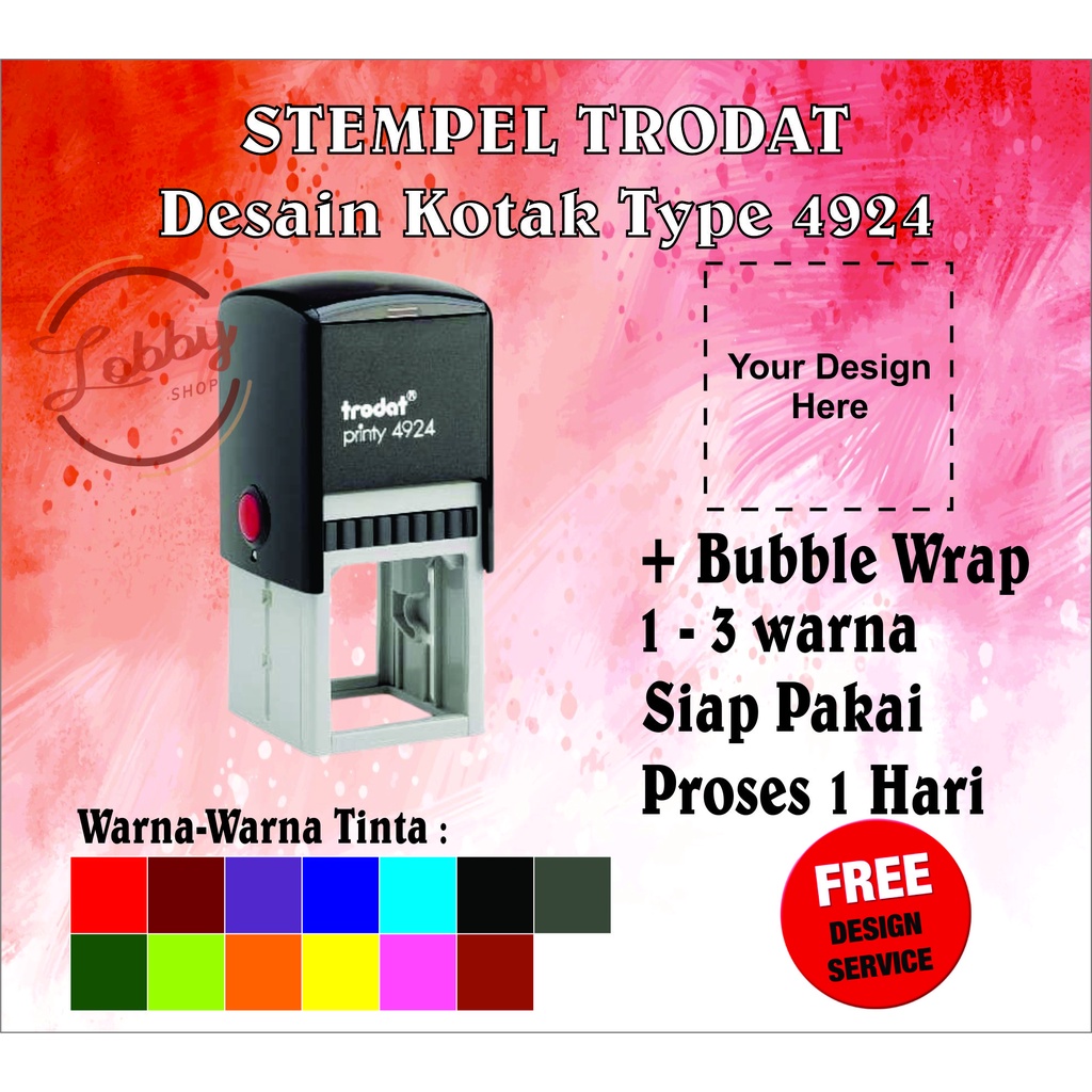 

Stempel Praktis Trodat Kotak 4924 (38x38mm) Stempel Nama Stempel Toko Stempel Toko Stempel 2 warna