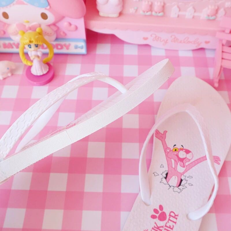 SANDAL JEPIT PINK PANTHER WHITE