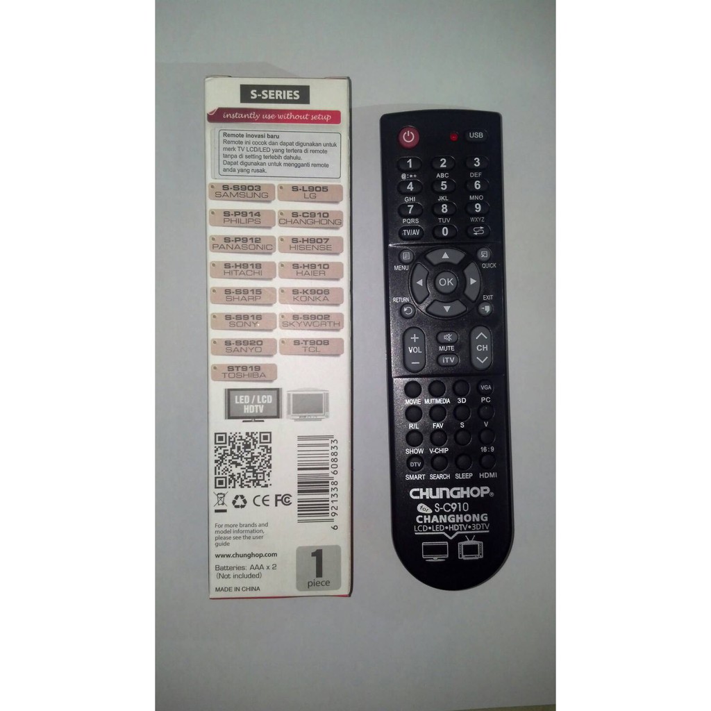 REMOT/REMOTE TV CHANGHONG LCD/LED MULTI/UNIVERSAL/SERBA GUNA CHP