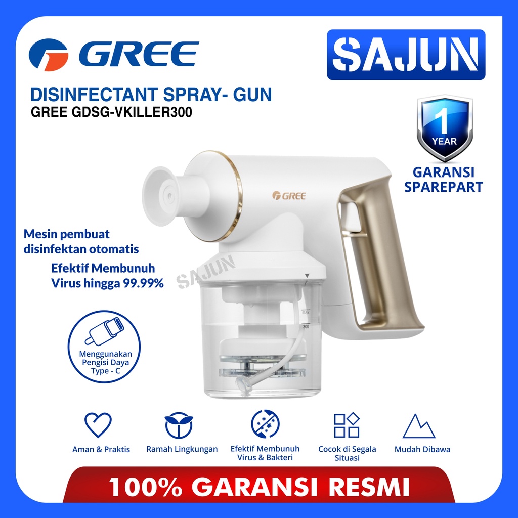 GREE Disinfectant Spray Gun GDSG-VKILLER300 Pembuat Cairan Disinfektan