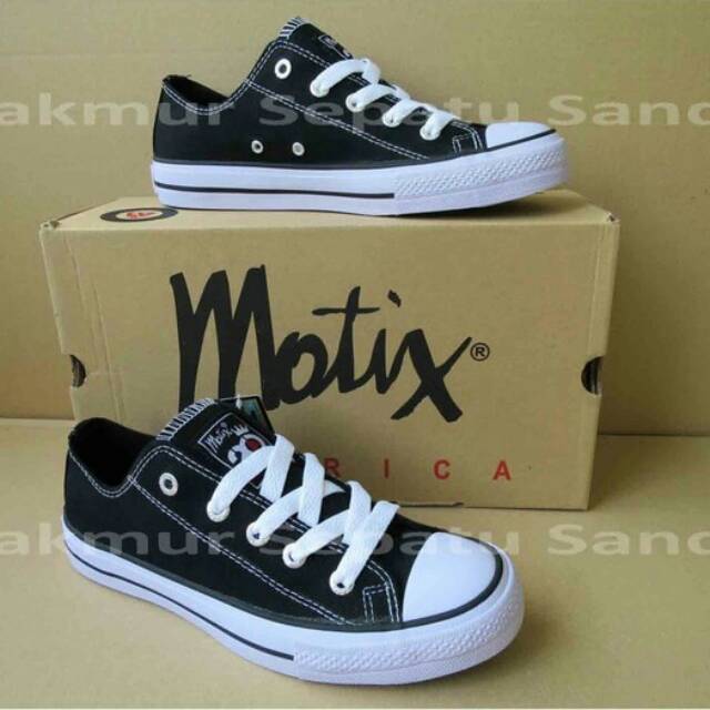 Sepatu Sekolah - Motix School Low - Black White | Shopee