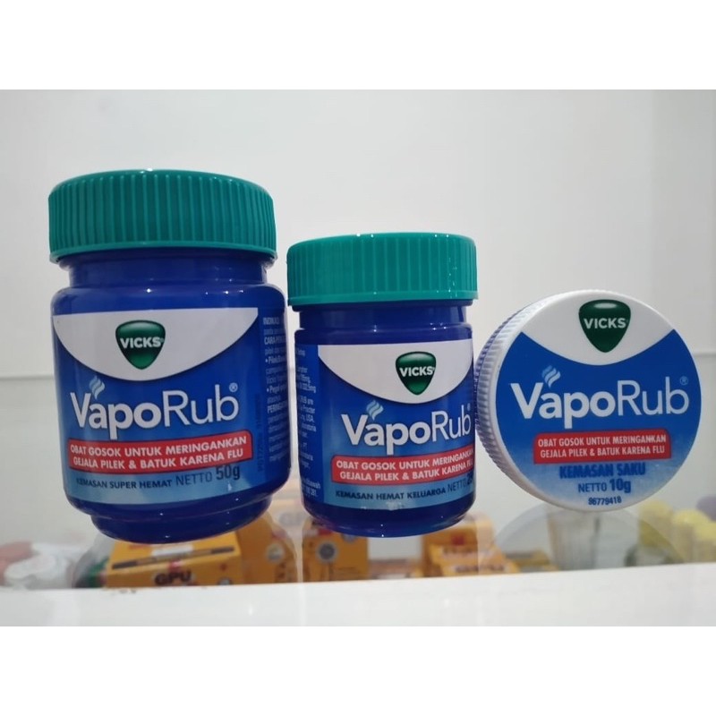 VICKS VAPORUB 10 gr 25 gr 50 gr / BALSEM VICKS / VAPORUB / VICKS VAPORUB