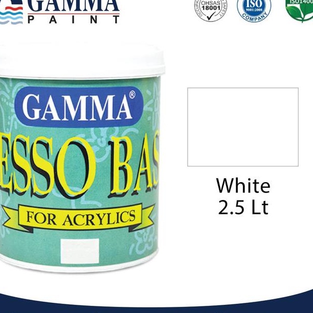 Gamma GESSO BASE - WHITE - Cat Tembok Semi Gloss 2.5L
