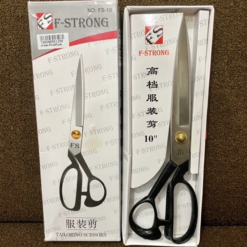 Gunting Kain 8”, 9”, 10” 12” F-Strong / Tailor Scissors /  Gunting Penjahit Besar / Gunting Kain / Gunting Fstrong / gunting kain merk fstrong