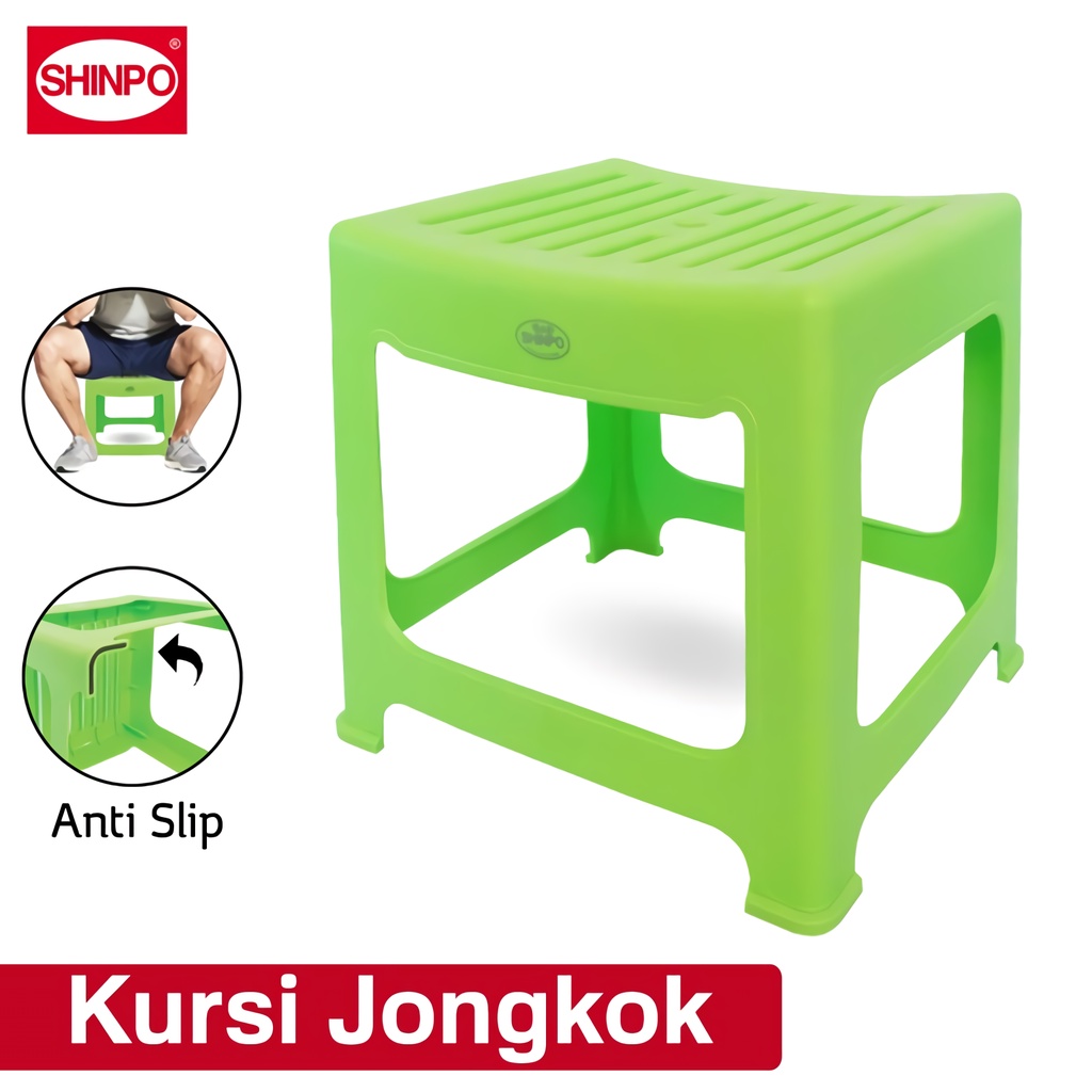 ( BISA COD ) PROMO BANGKU JONGKOK KURSI SHINPO SIP-186 / TEMPAT DUDUK ANTI SLIP VIVO SHINPO ORIGINAL / BANGKU ANAK / BANGKU JONGKOK SERBAGUNA TERDAPAT LUBANG SEHINGGA TIDAK PANAS / BANGKU KECIL