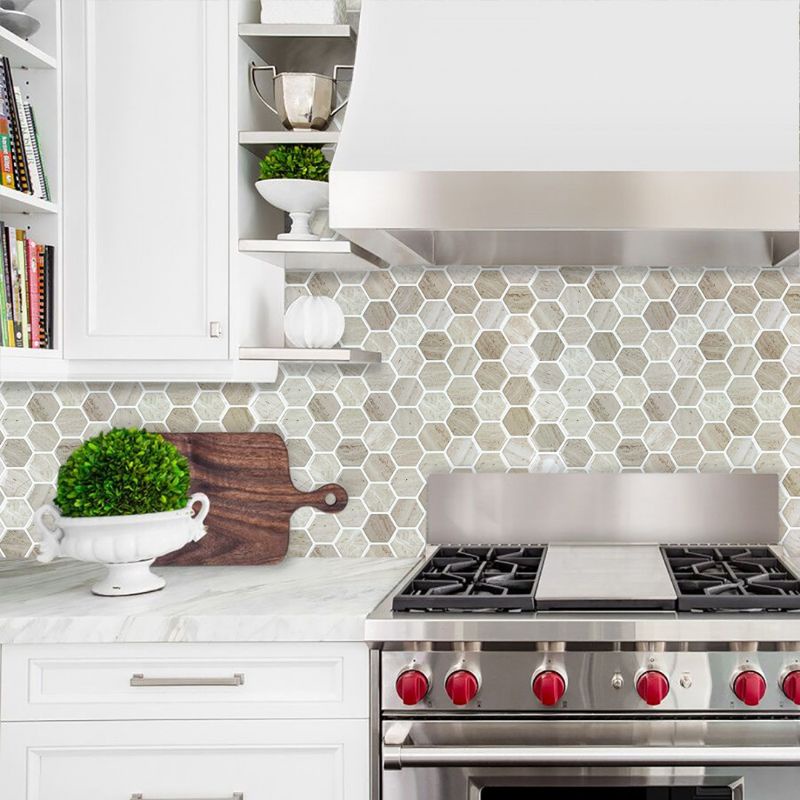 Wallpaper sticker 3D timbul motif keramik glossy kamar mandi dapur